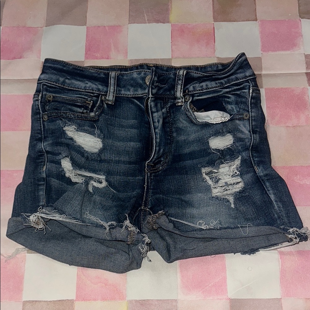 Distressed American Eagle Denim Women Shorts